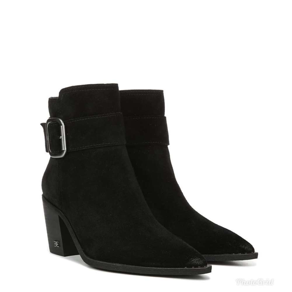 Sam Edelman Leonia Ankle Buckle Suede Bootie 10